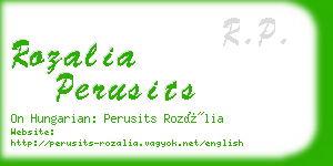 rozalia perusits business card